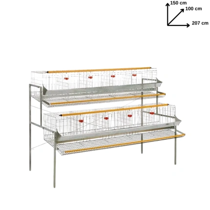 gabbia per galline ovaiole 2 piani